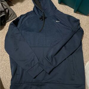 Reebok Men's Dark Blue and Black Hoodie